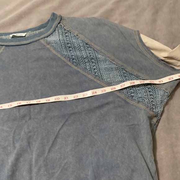 Oli & Hali Two-Tone Raglan Sleeve — Slate Blue & Cream - Picture 9 of 10